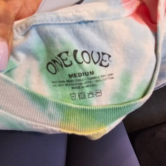 One Love Cali Raggae Fest Tie Dye T-Shirt Size Medium - Picture 5 of 5